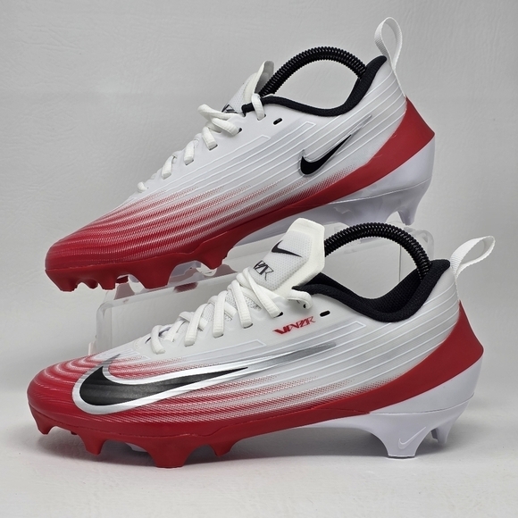 Nike Vapor Speed 3 Football Cleats White Red Black FB3303-102 Men\'s Size 8 New main image 9